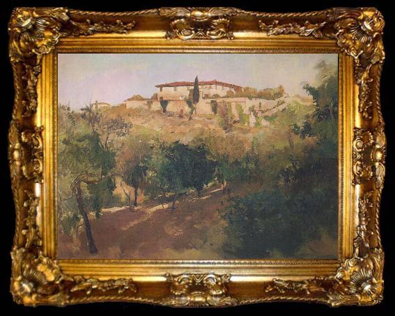 framed  Frank Duveneck Villa Castellani, Bellosguardo, ta009-2